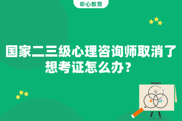 国家二三级心理咨询师取消了想考证怎么办？